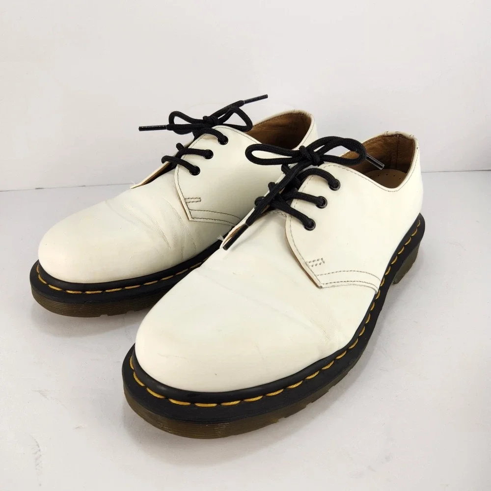 Dr Martens Men's Smooth‎ Oxford Lace-up White Shoes Size 41 (8M)
